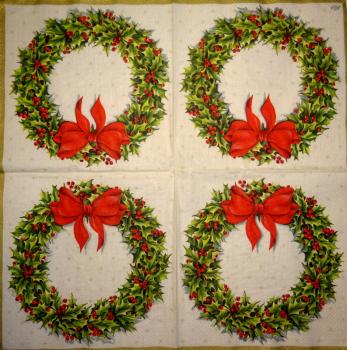 198 Weihnachten Blumen - 3-lagig
